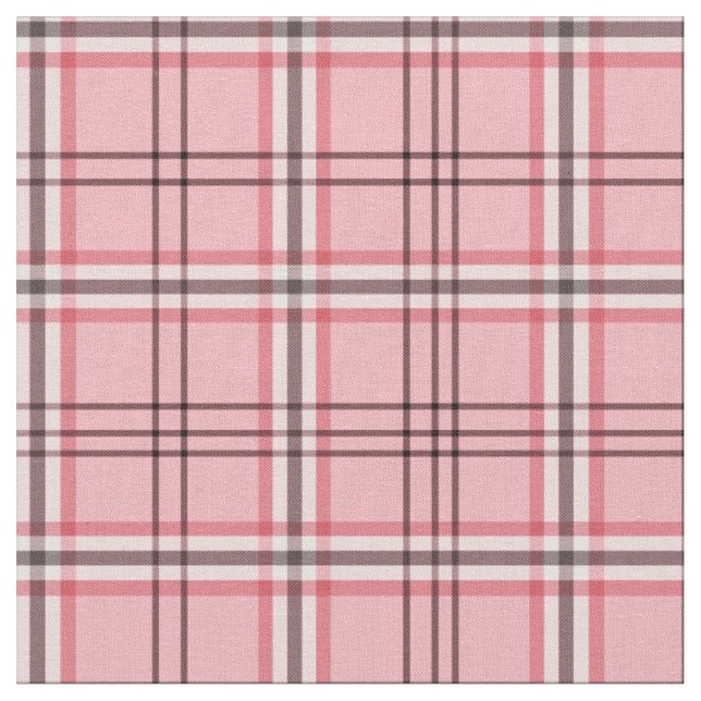 Schickes Rosa & Graues Karo Mode Muster Stoff (Nahaufnahme)