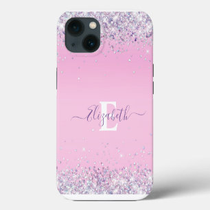 Schickes rosa holografisches Glitzerglitter iPhone 13 Hülle