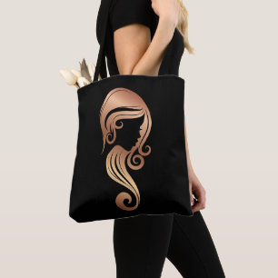 Schickes Rose-Gold-Schönheits-Mädchen-Frisur- und