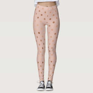 Schickes Rosen-Gold-Punkte-Muster Leggings
