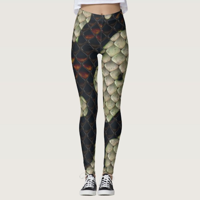 Schickes Schlangen-Haut-Tier-Muster Leggings (Vorderseite)