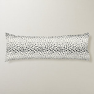 Schickes Schwarz-Weiß-Cheeta-Druckmuster-Monogramm Seitenschläferkissen