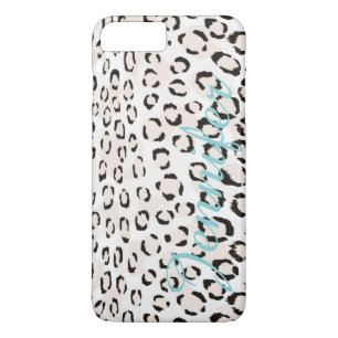 Schickes Schwarzweiss-Geparddruckmonogramm Case-Mate iPhone Hülle