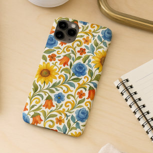 Schickes sizilianisches farbenfrohes Blätter-Blume iPhone 16 Pro Max Hülle
