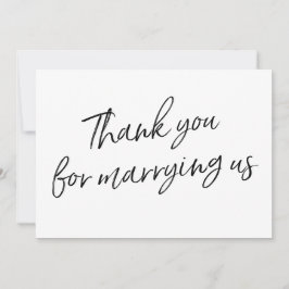 Schickes Skript "danken Ihnen für das Heiraten wir Dankeskarte
