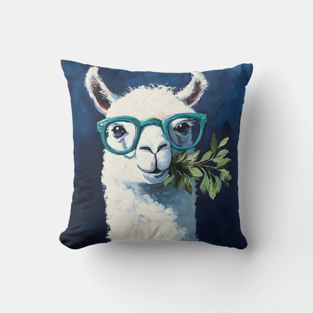Schickes Smarty-Lama Kissen (Vorderseite)