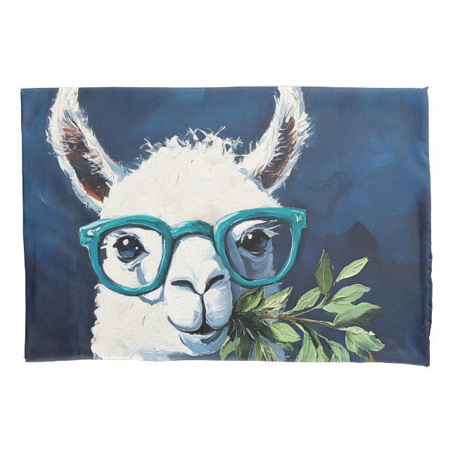 Schickes Smarty Llama Kissenbezug (Vorderseite)