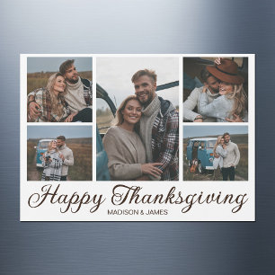 Schickes Thanksgiving Herbst-Fotocollage-Magnet-Ka Magnetkarte