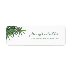 Schickes Watercolor-Bambus-Blatt-Vorlage Handschri