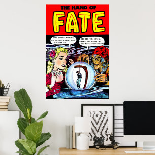 Schicksal Die Hexe Wahrsagerin Vintage Comics Poster