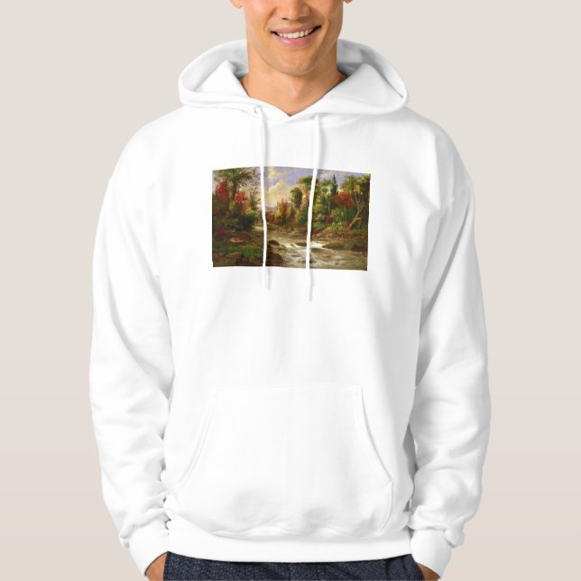 Schicksal Herbst-Fall-Waldfluss-Roberts Duncanson Hoodie (Vorderseite)