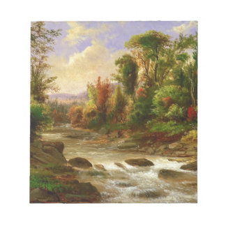 Schicksal Herbst-Fall-Waldfluss-Roberts Duncanson Notizblock