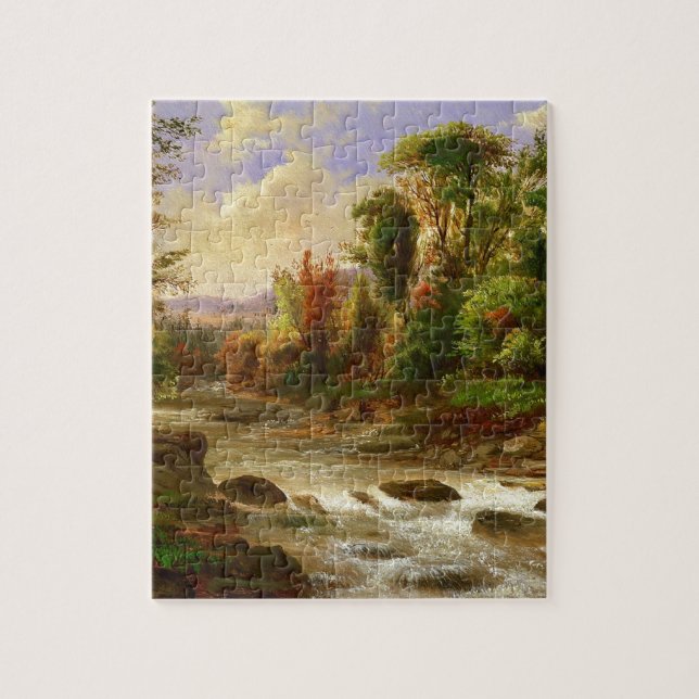 Schicksal Herbst-Fall-Waldfluss-Roberts Duncanson Puzzle (Vertikal)