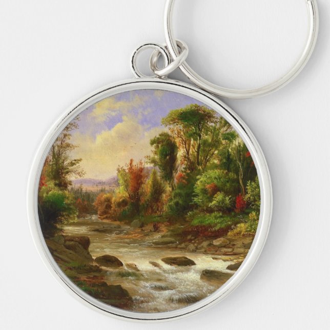 Schicksal Herbst-Fall-Waldfluss-Roberts Duncanson Schlüsselanhänger (Vorne)