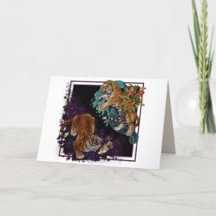 Schicksal in den Sternen Tigern Feiertagskarte