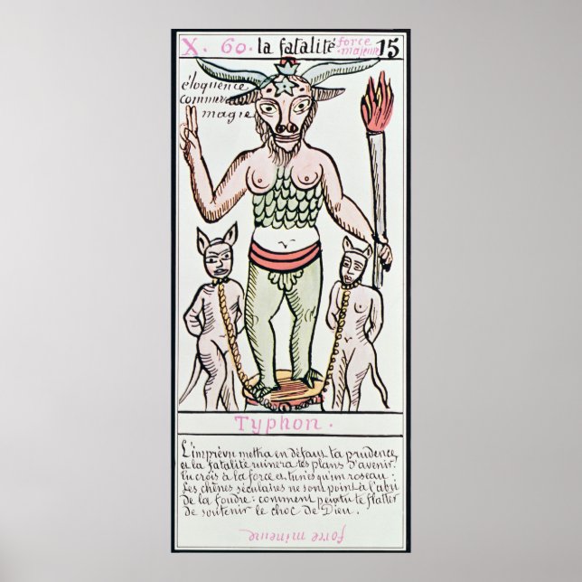 Schicksal, Tarot-Karte, Französisch Poster (Vorne)