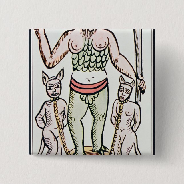 Schicksal, Tarotkarte, französisch Button (Vorderseite)