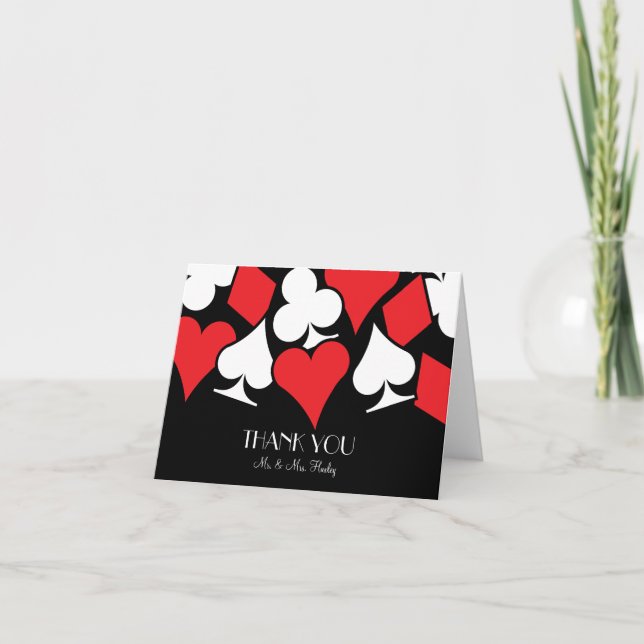 Schicksal Wedding Las Vegas danken Ihnen Dankeskarte (Vorderseite)