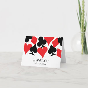 Schicksal Wedding Las Vegas danken Ihnen, im Weiß Dankeskarte