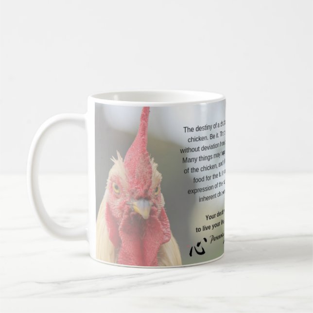Schicksals-Huhn-Tasse Kaffeetasse (Links)