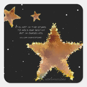 Schicksals-Sterne Quadratischer Aufkleber