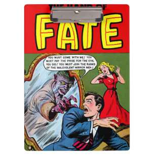 Schicksalskreatur im Spiegel Vintage-Comics Poste Klemmbrett