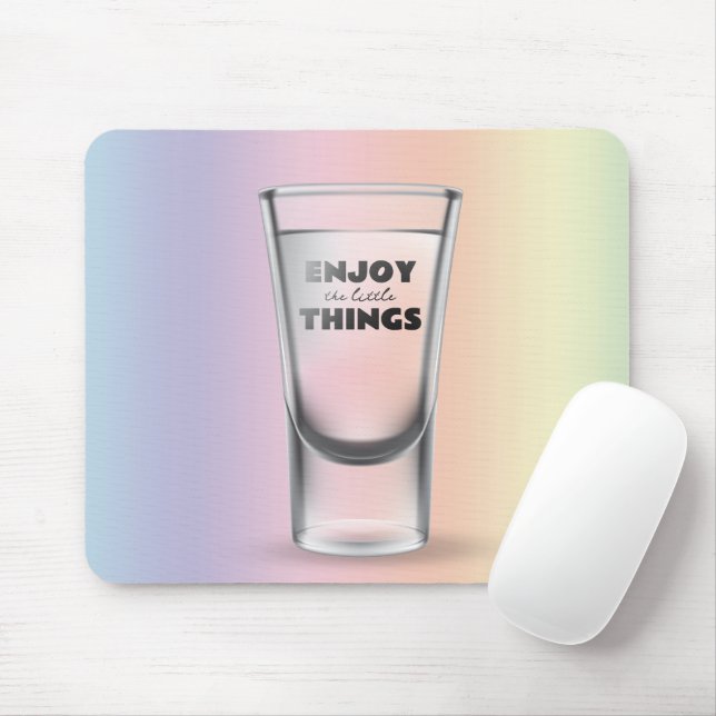 Schiebeglas auf Regenbogenuntergrund Mousepad (Mit Mouse)
