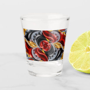 Schiebeglas mit deutschen Farben Schnapsglas