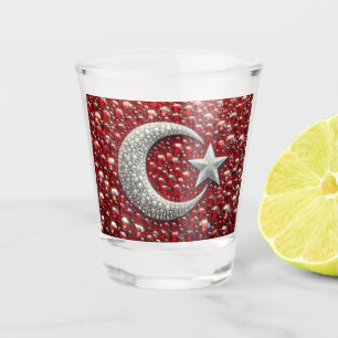 Schiebeglas mit türkischen Farben Schnapsglas