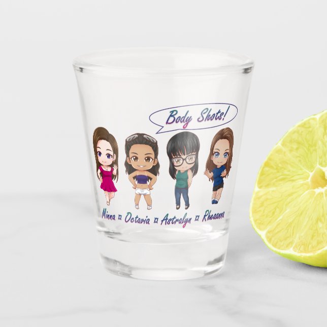 Schiebeglas Schnapsglas (Vorderseite)