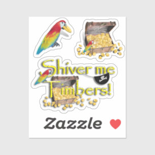 SCHIEBEN SIE MIR DIE TIMBERS! Piratenkest Aufkleber