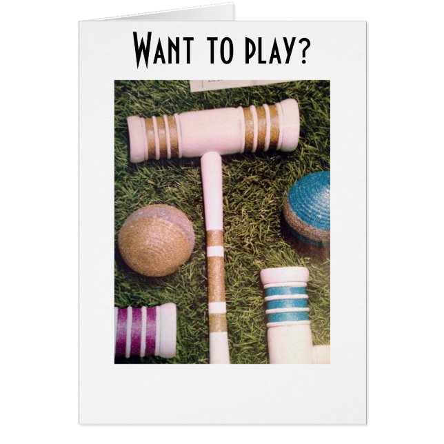 SCHIEBEN SIE MIT CROQUET-ICH BIN SPIEL, WENN SIE S (Vorne)