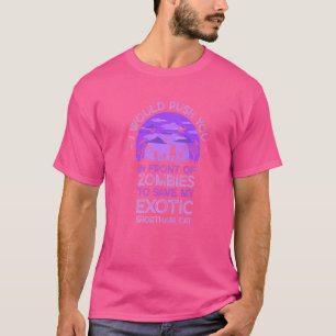 Schieben Sie sich in Zombies, um mein exotisches K T-Shirt