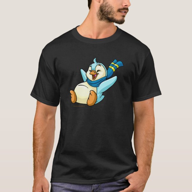 Schieben von blauem Bruce T-Shirt (Vorderseite)