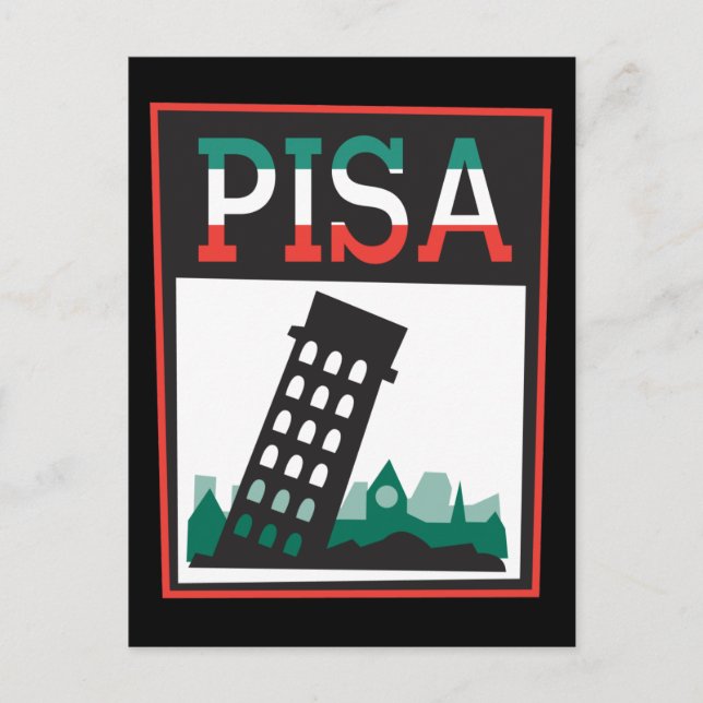 Schiebeturm von Pisa Postkarte (Vorderseite)