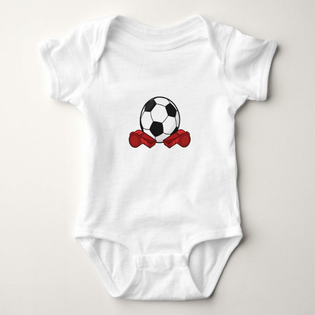 Schiedpfeifen & Fußball Baby Strampler (Vorderseite)