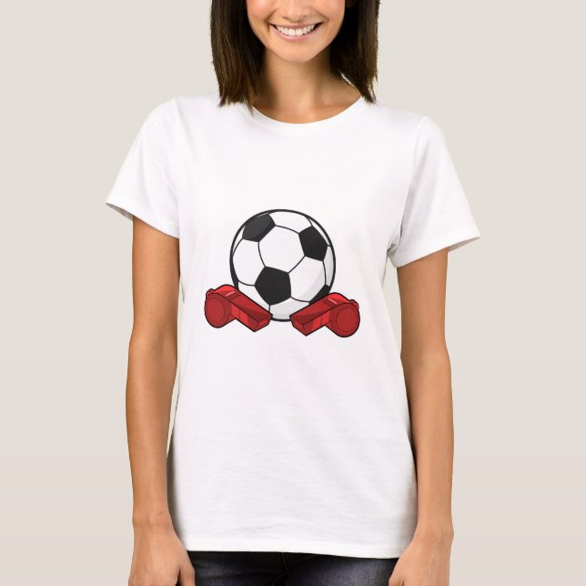 Schiedpfeifen & Fußball T-Shirt (Vorderseite)