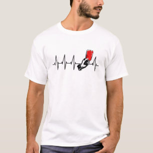 Schiedsrichter Heartbeat Red Card Football Schiri T-Shirt