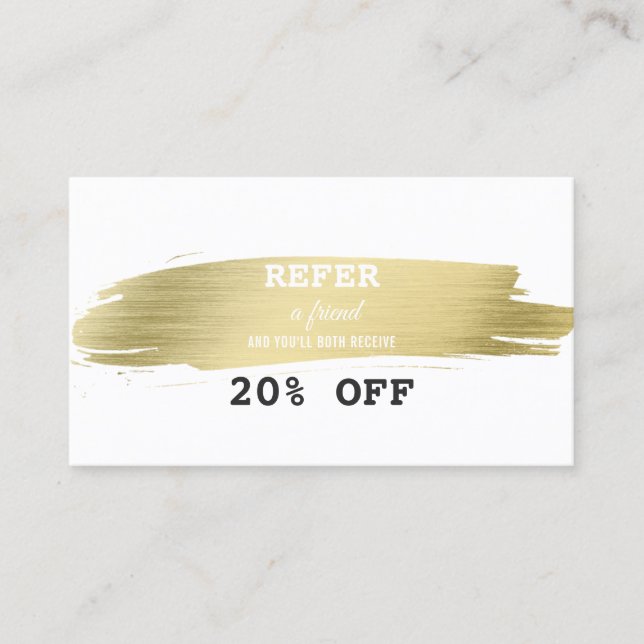 Schiedsrichtiger Goldrausch Schlaganfall Makeup Kü Empfehlungskarte (Vorderseite)