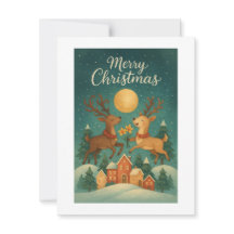 Schiefe Weihnachts-Rentier-Weihnachtskarte