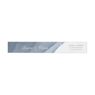 Schiefer blaue Ombre Aquarell-Hochzeit