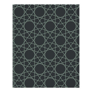 Schiefer-Celadon-Geometrie Poster