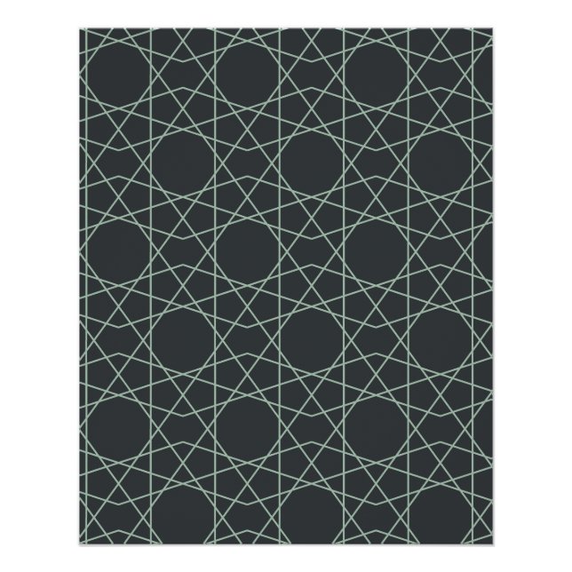 Schiefer-Celadon-Geometrie Poster (Vorderseite)