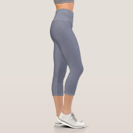 Schiefer + Ditsy-Blüten Capri Leggings