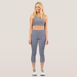 Schiefer + Ditsy-Blüten Capri Leggings