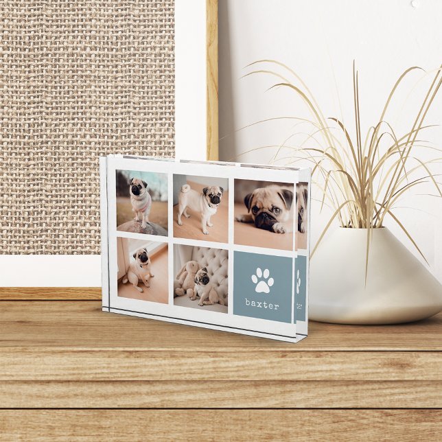 Schiefer | Dog Pawprint Collage Fotoblock (Von Creator hochgeladen)