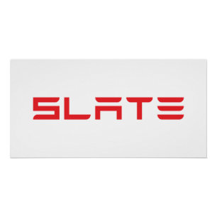 Schiefer Tesla-Logo Poster
