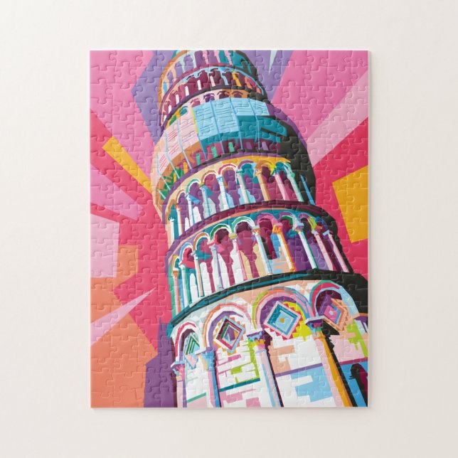 Schiefer Turm Pisa Italien Pop Puzzle (Vertikal)