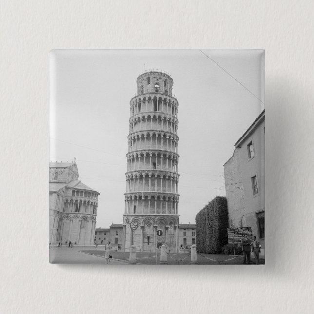 Schiefer Turm von Pisa Button (Vorderseite)