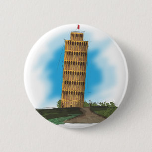 Schiefer Turm von Pisa Button
